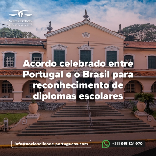 Acordo celebrado entre Portugal e o Brasil para o reconhecimento de diplomas escolares